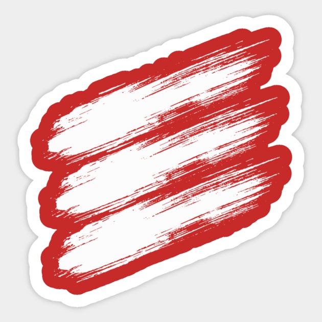 Young Saint Red (White Stripes) Sticker by youngsaint910